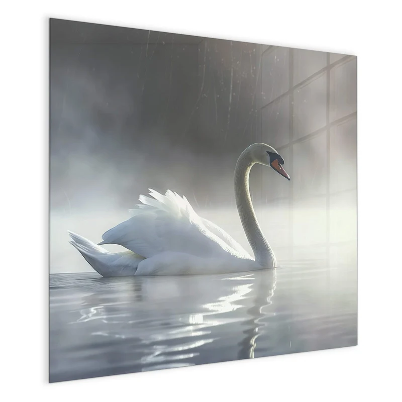 Magnettafel - Schwimmender Schwan