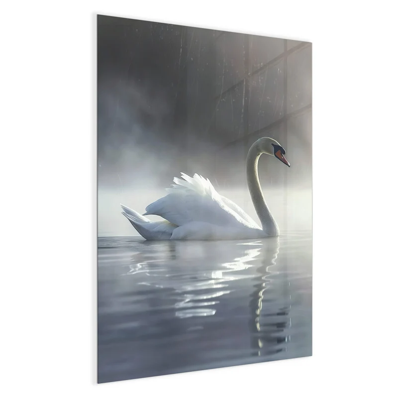 Magnettafel - Schwimmender Schwan