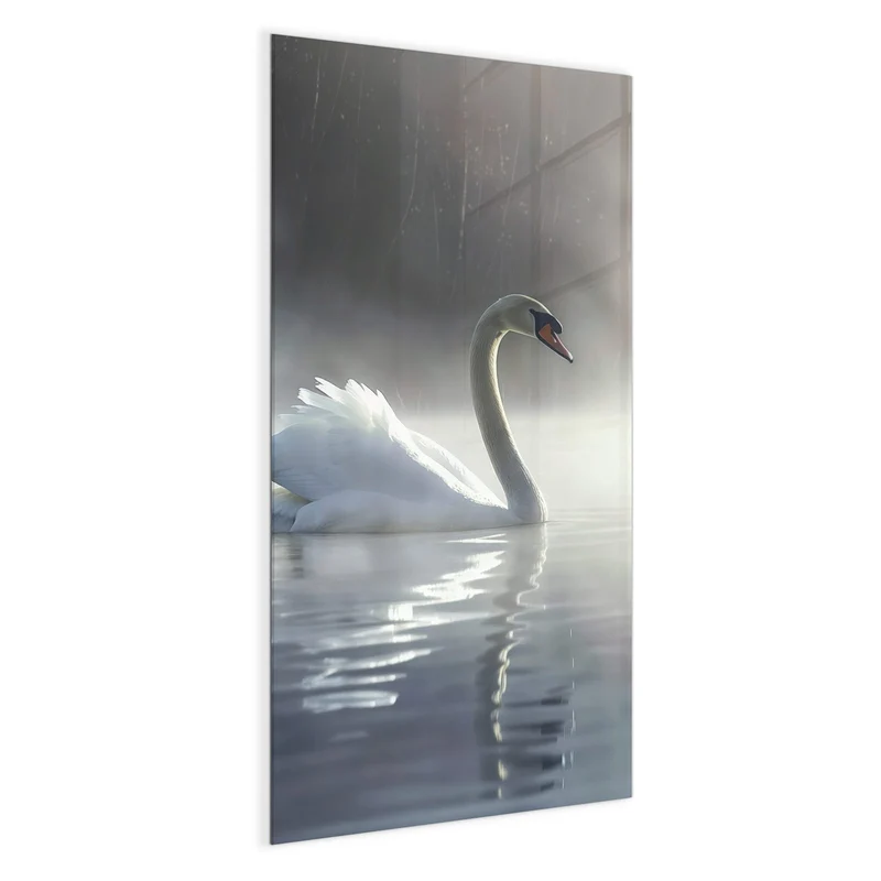 Magnettafel - Schwimmender Schwan