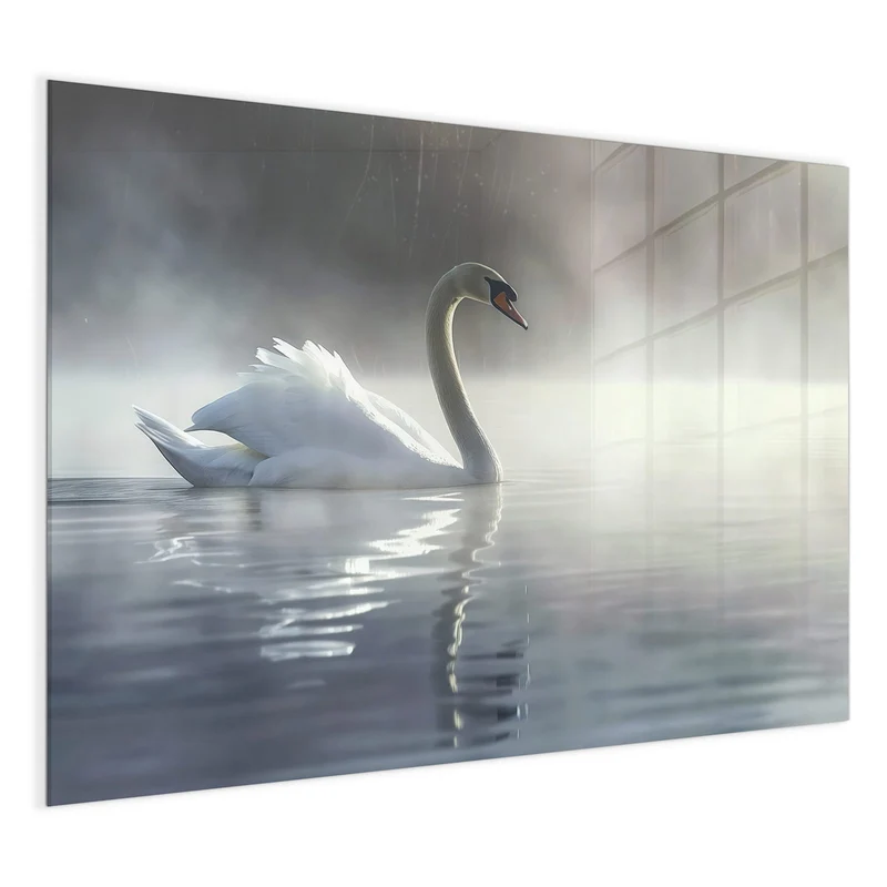 Magnettafel - Schwimmender Schwan
