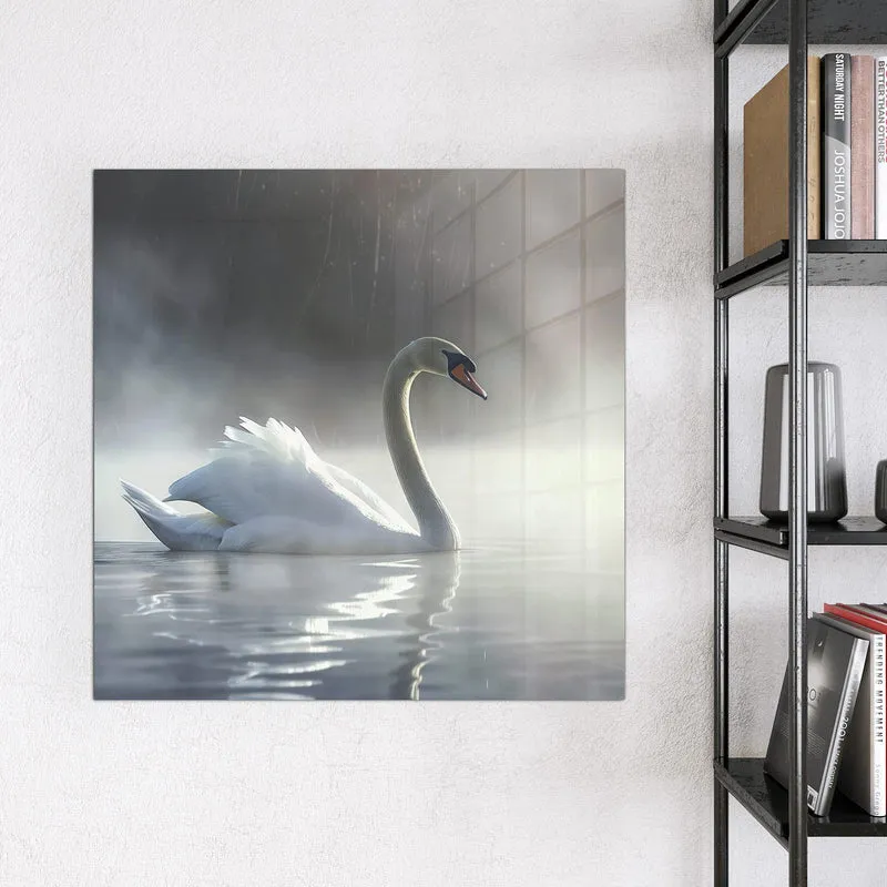 Magnettafel - Schwimmender Schwan