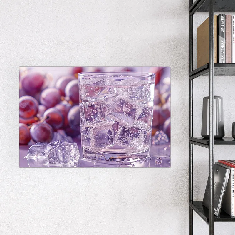 Magnettafel - Sprudel mit Trauben
