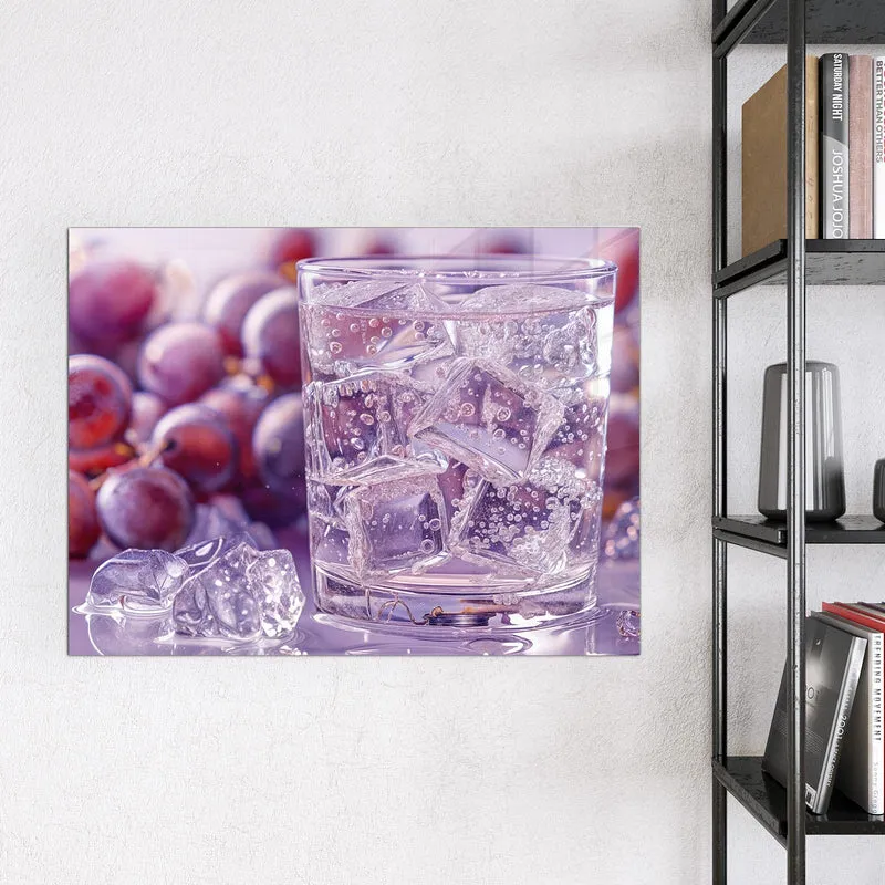 Magnettafel - Sprudel mit Trauben