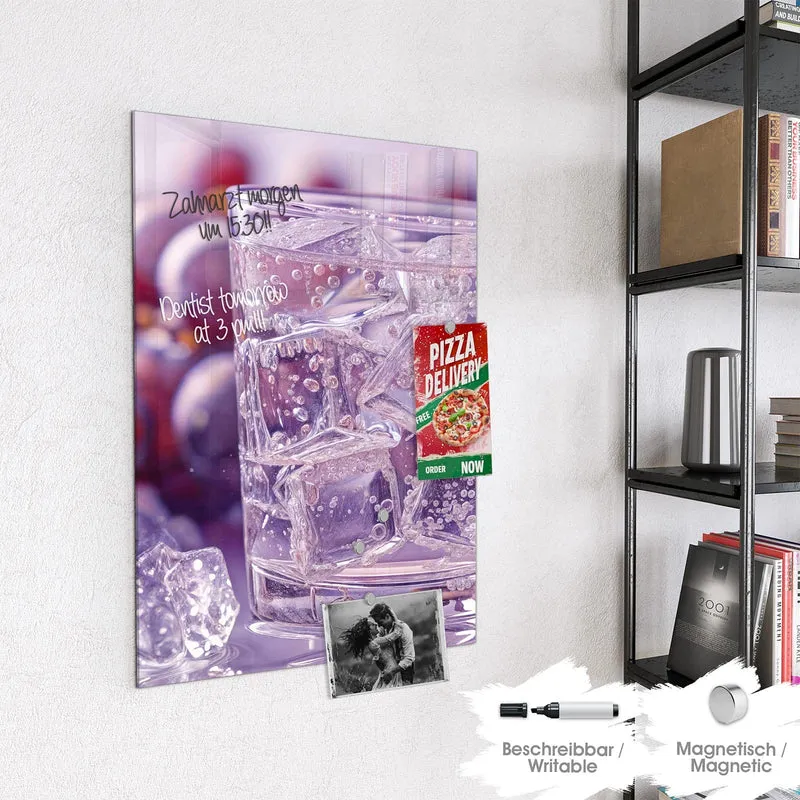 Magnettafel - Sprudel mit Trauben
