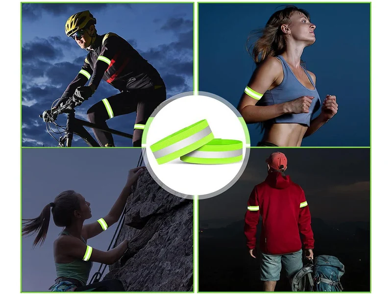 Reflektorband Reflektierend Leuchtband Armband Reflektor Sicherheit Joggen Set