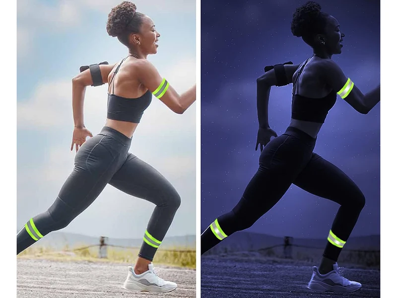 Reflektorband Reflektierend Leuchtband Armband Reflektor Sicherheit Joggen Set