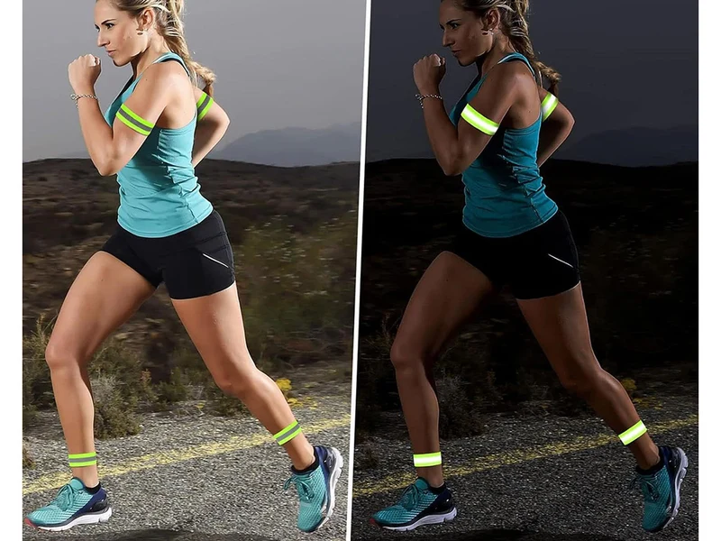 Reflektorband Reflektierend Leuchtband Armband Reflektor Sicherheit Joggen Set