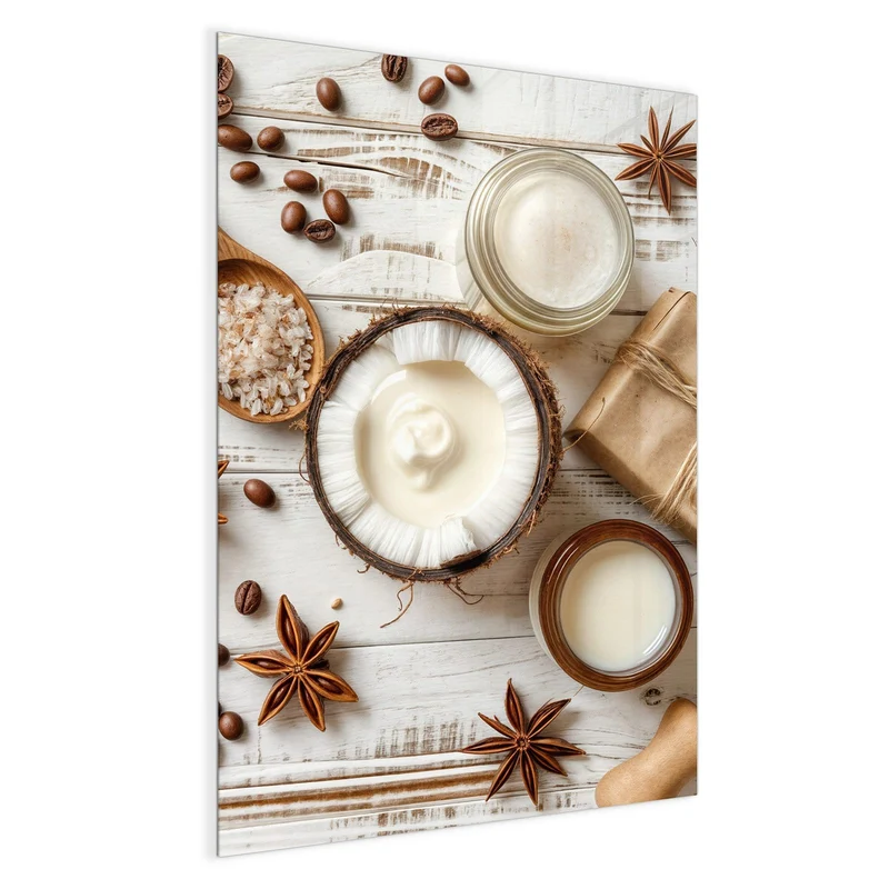 Magnettafel - Kokosnuss und Kaffee