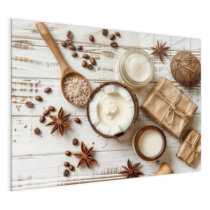 Magnettafel - Kokosnuss und Kaffee