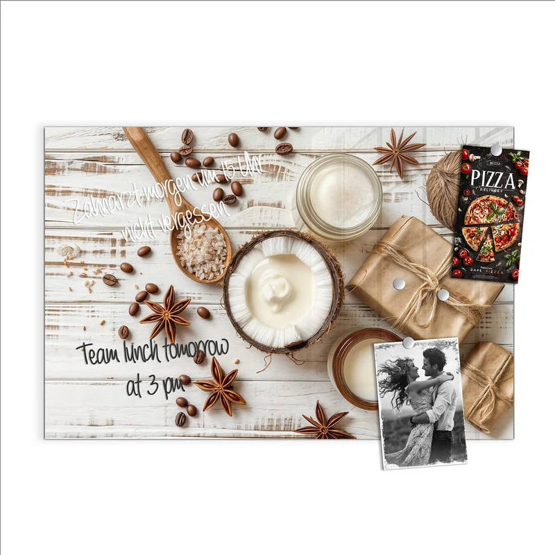 Magnettafel - Kokosnuss und Kaffee