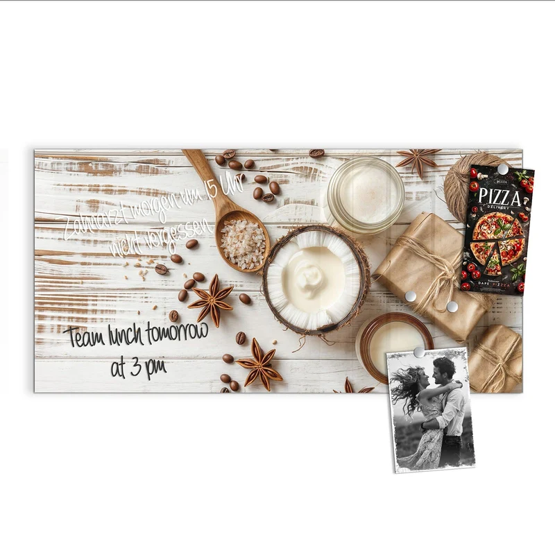 Magnettafel - Kokosnuss und Kaffee