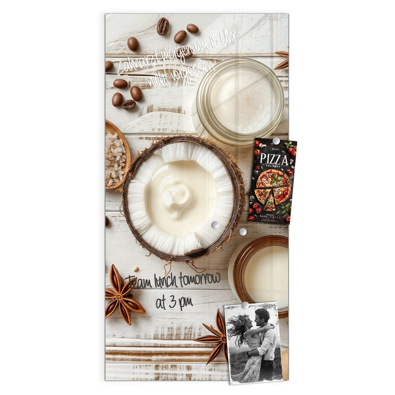 Magnettafel - Kokosnuss und Kaffee