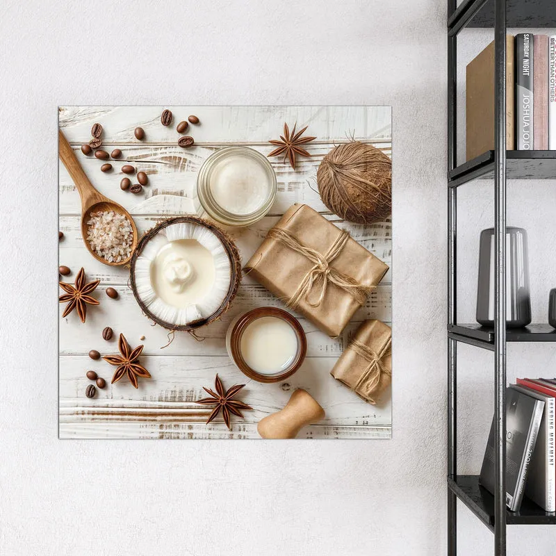 Magnettafel - Kokosnuss und Kaffee