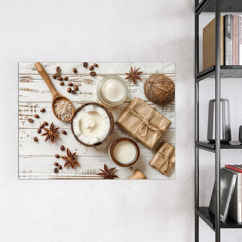 Magnettafel - Kokosnuss und Kaffee