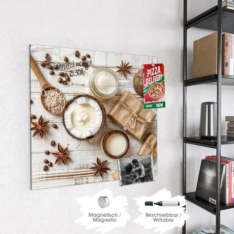 Magnettafel - Kokosnuss und Kaffee