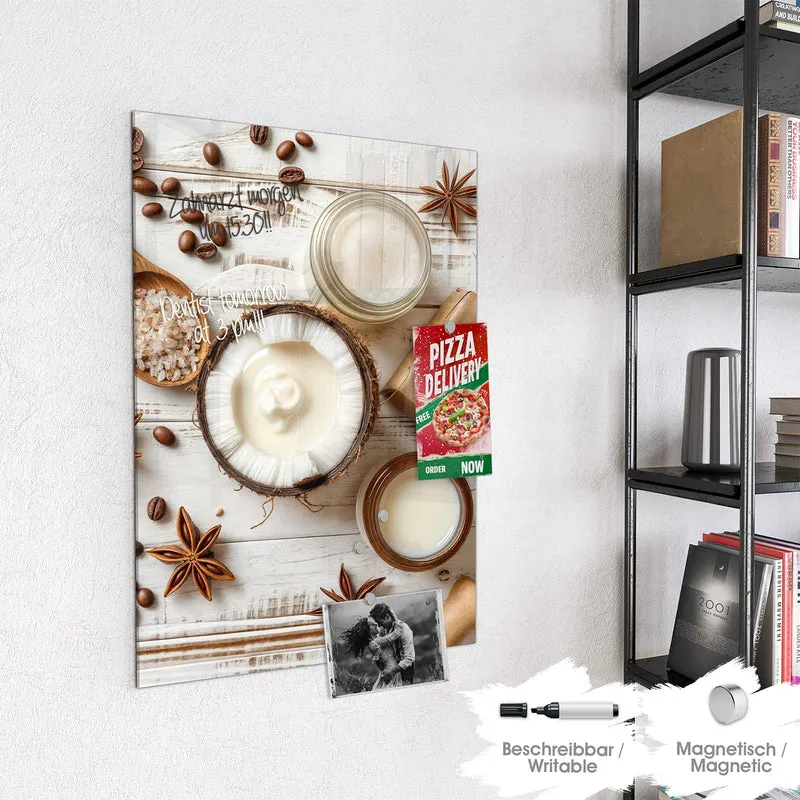 Magnettafel - Kokosnuss und Kaffee