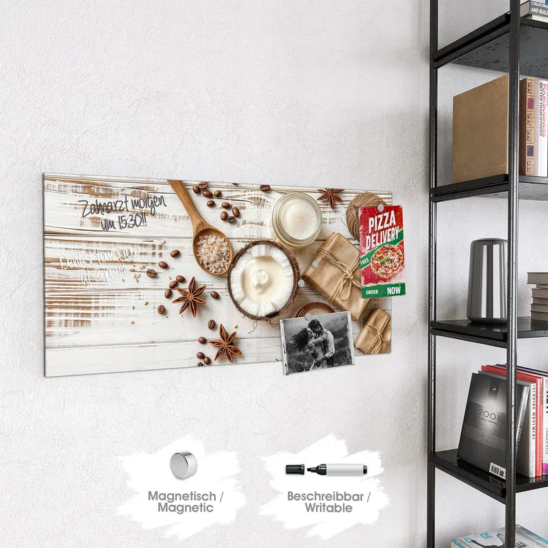 Magnettafel - Kokosnuss und Kaffee