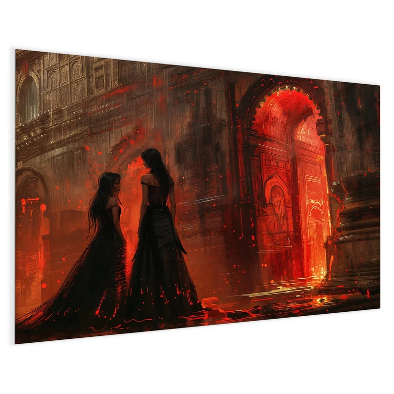 Magnettafel - Frauen im roten Licht