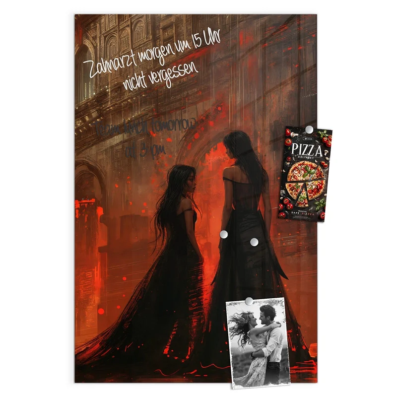 Magnettafel - Frauen im roten Licht