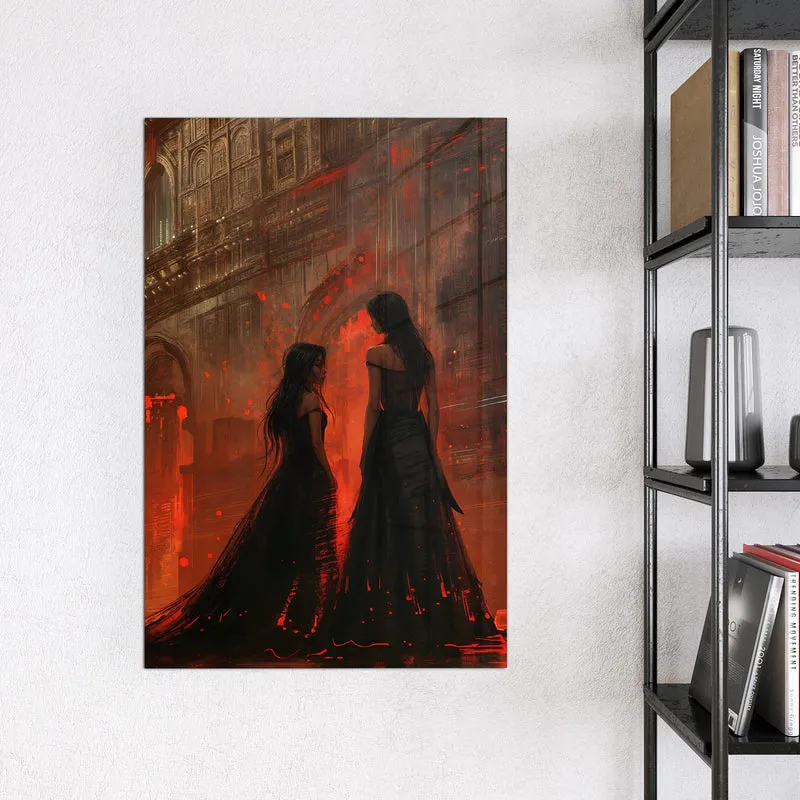 Magnettafel - Frauen im roten Licht
