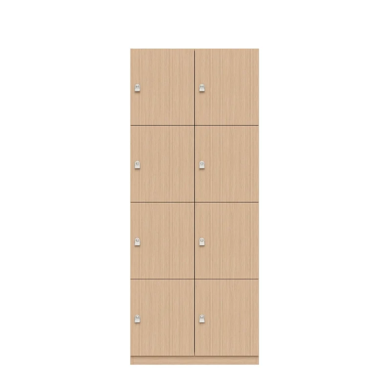 Schließfachschrank Pren | mit 2 Abteilen mit je 4 Fächern übereinander| H 1970 x B 800 x T 500mm