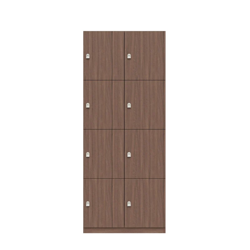Schließfachschrank Pren | mit 2 Abteilen mit je 4 Fächern übereinander| H 1970 x B 800 x T 500mm