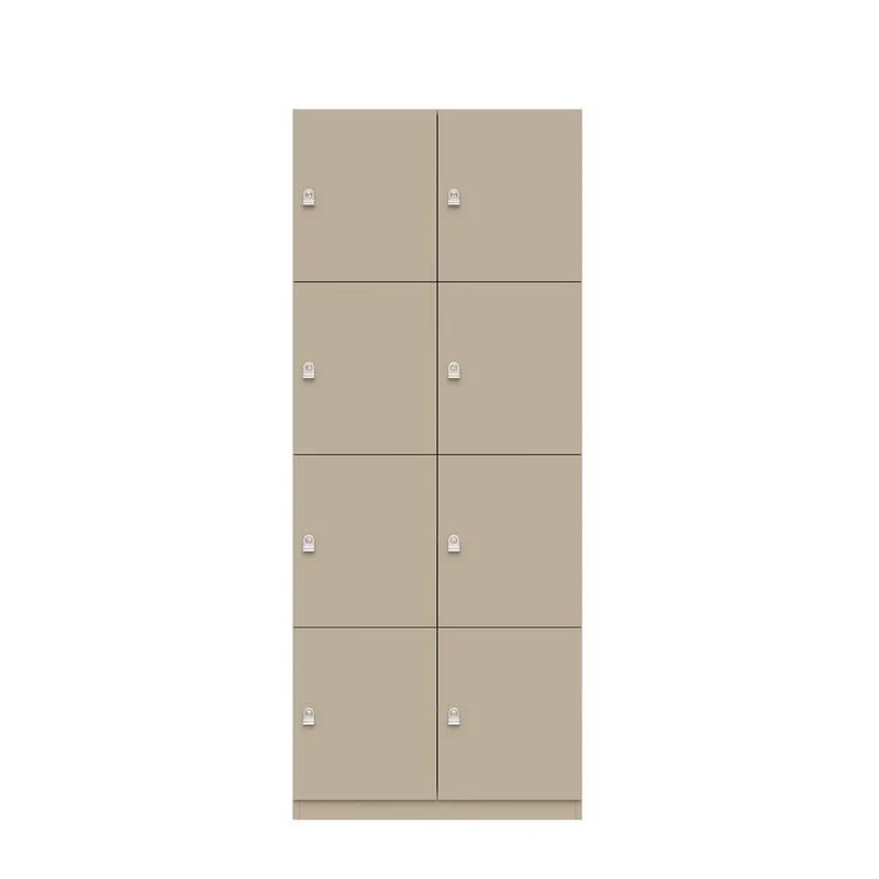 Schließfachschrank Pren | mit 2 Abteilen mit je 4 Fächern übereinander| H 1970 x B 800 x T 500mm