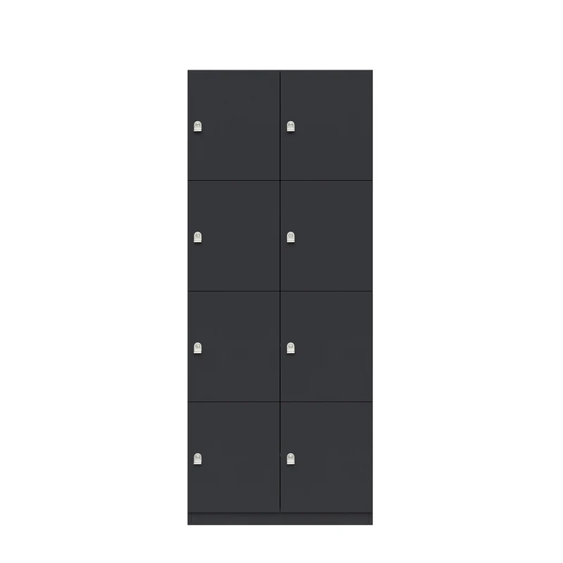 Schließfachschrank Pren | mit 2 Abteilen mit je 4 Fächern übereinander| H 1970 x B 800 x T 500mm