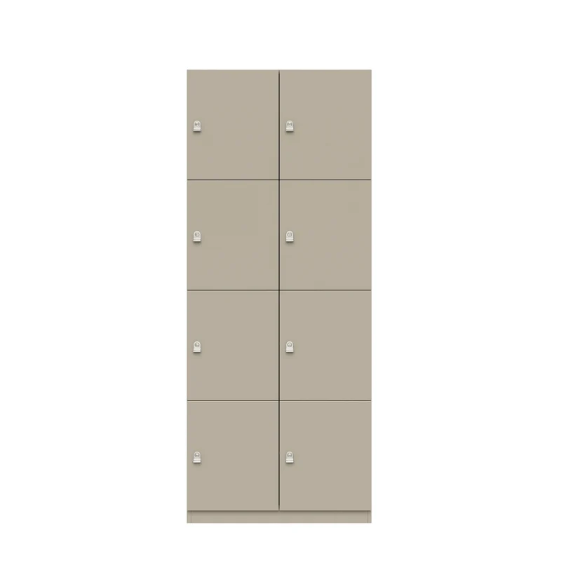 Schließfachschrank Pren | mit 2 Abteilen mit je 4 Fächern übereinander| H 1970 x B 800 x T 500mm