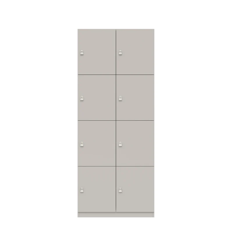 Schließfachschrank Pren | mit 2 Abteilen mit je 4 Fächern übereinander| H 1970 x B 800 x T 500mm