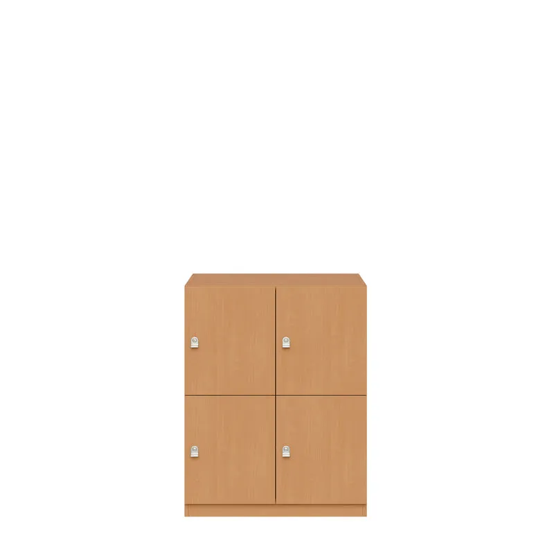Schließfachschrank Pren | mit 2 Abteilen mit je 2 Fächern übereinander| H 1018 x B 800 x T 500mm