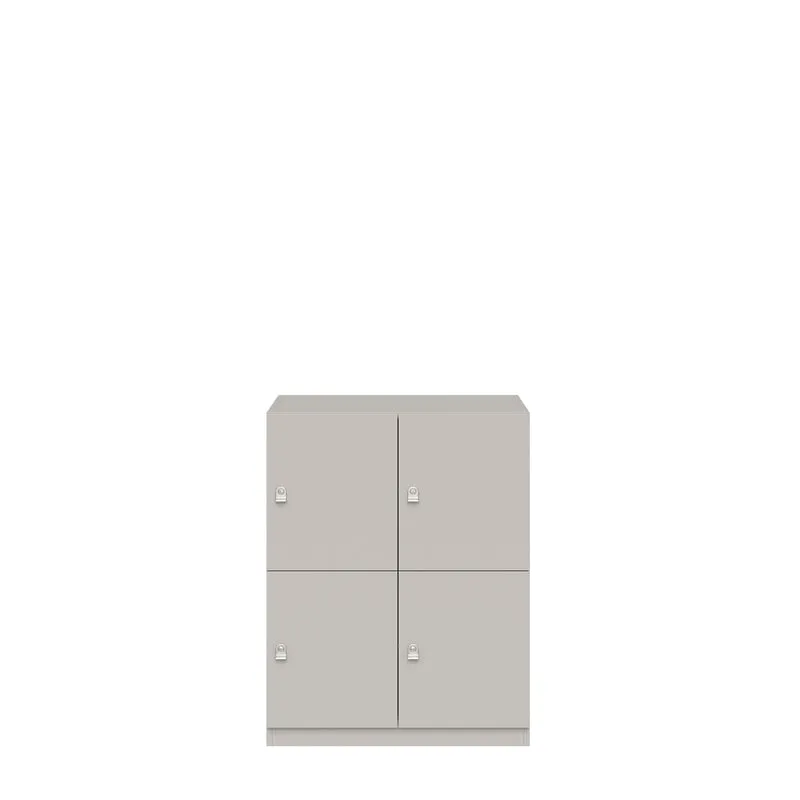 Schließfachschrank Pren | mit 2 Abteilen mit je 2 Fächern übereinander| H 1018 x B 800 x T 500mm