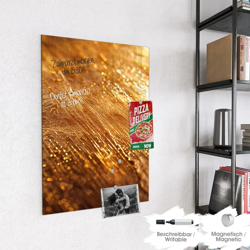 Magnettafel - Schimmerndes Gold