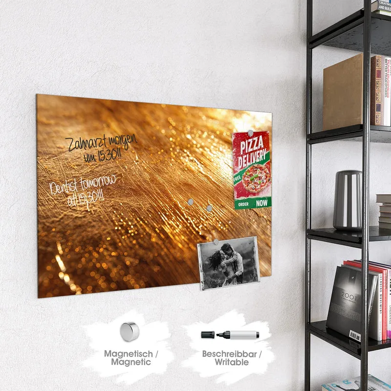 Magnettafel - Schimmerndes Gold