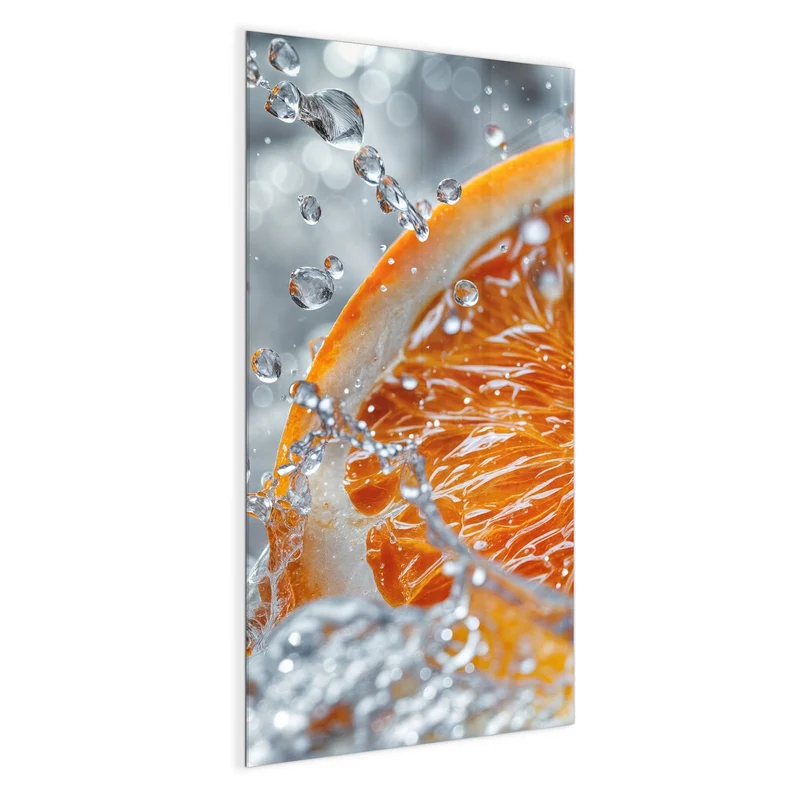 Magnettafel - Orangenscheibe im Wasser
