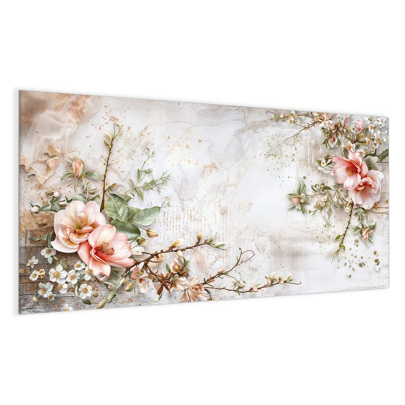 Magnettafel - Magnolien auf Holz