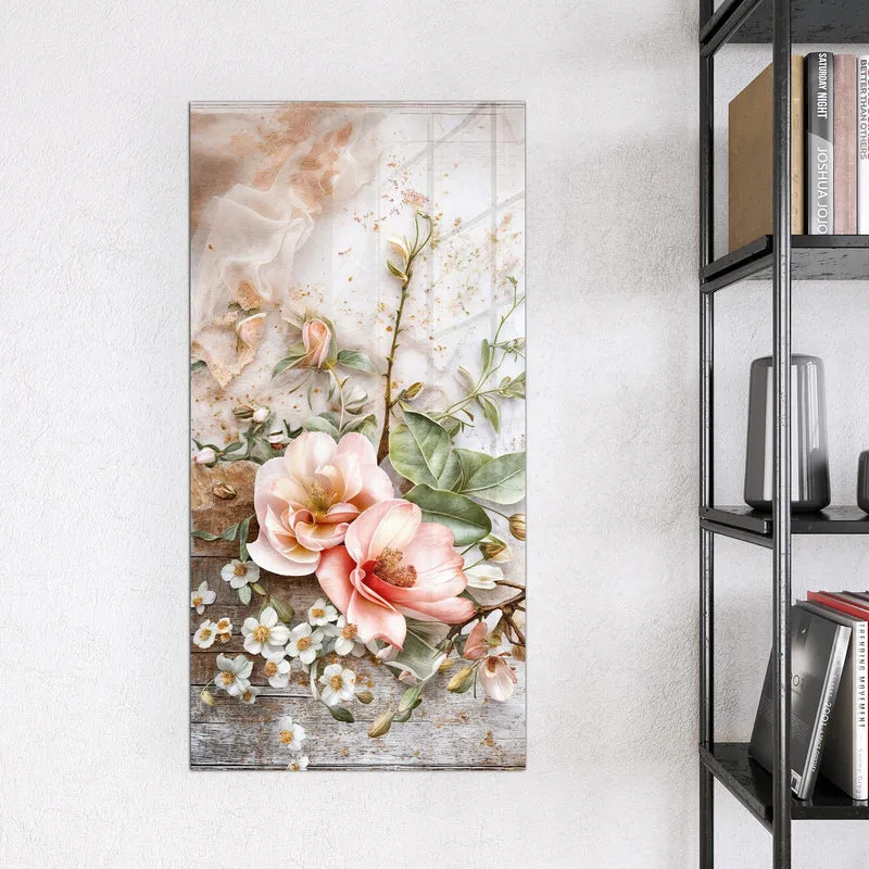Magnettafel - Magnolien auf Holz