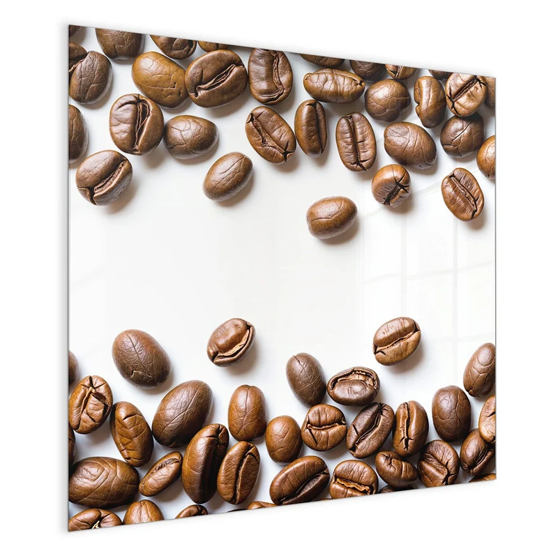Magnettafel - Kaffeebohnen auf Weiß