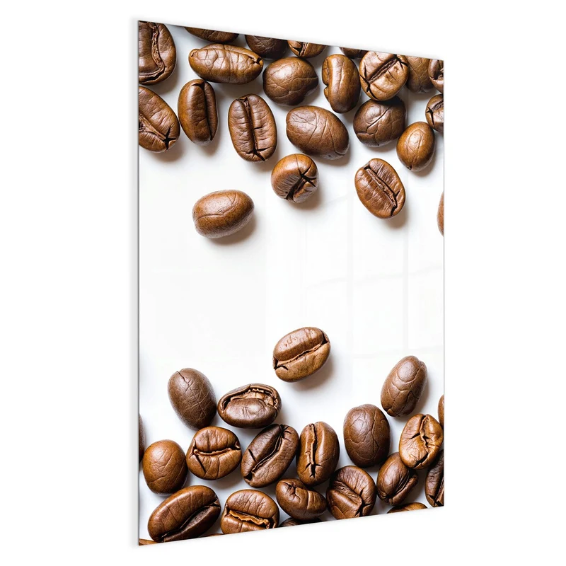 Magnettafel - Kaffeebohnen auf Weiß