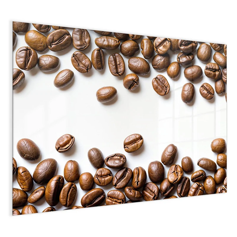 Magnettafel - Kaffeebohnen auf Weiß
