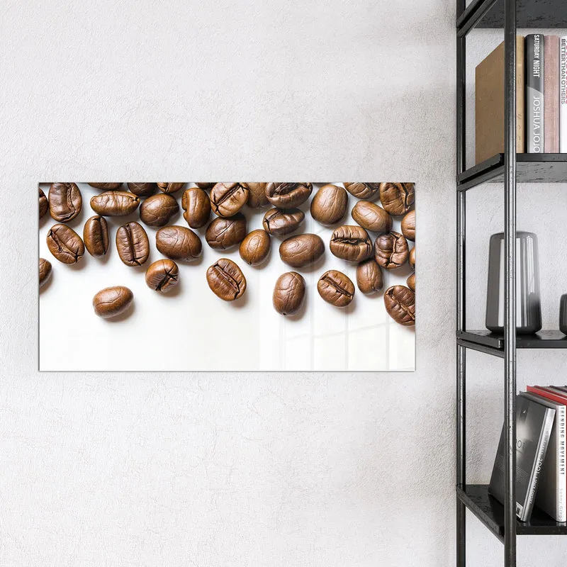 Magnettafel - Kaffeebohnen auf Weiß