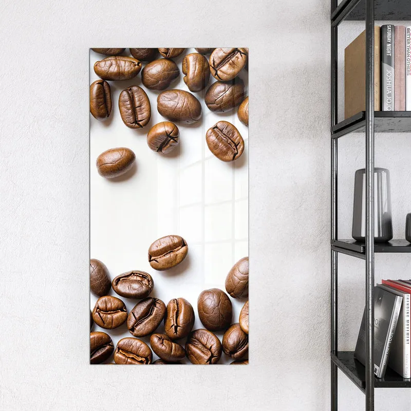 Magnettafel - Kaffeebohnen auf Weiß