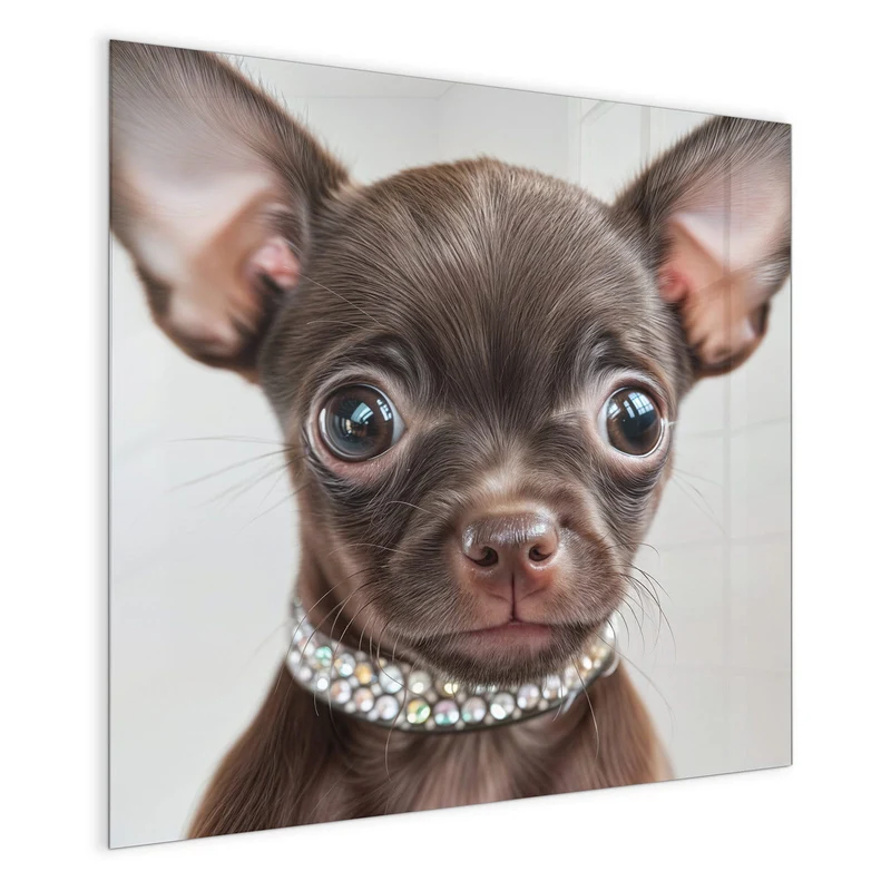 Magnettafel - Chihuahua mit Halsband