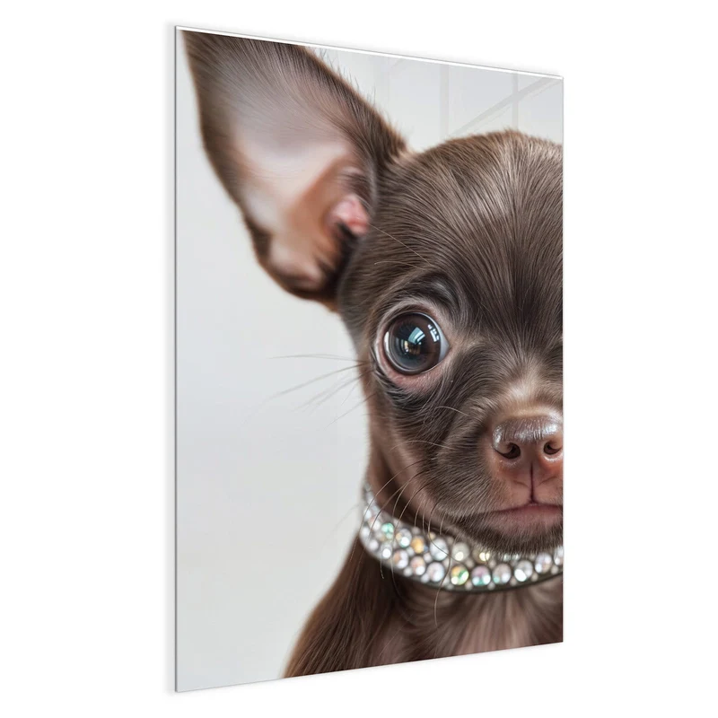 Magnettafel - Chihuahua mit Halsband