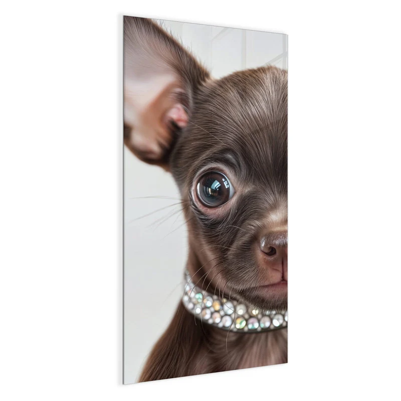 Magnettafel - Chihuahua mit Halsband