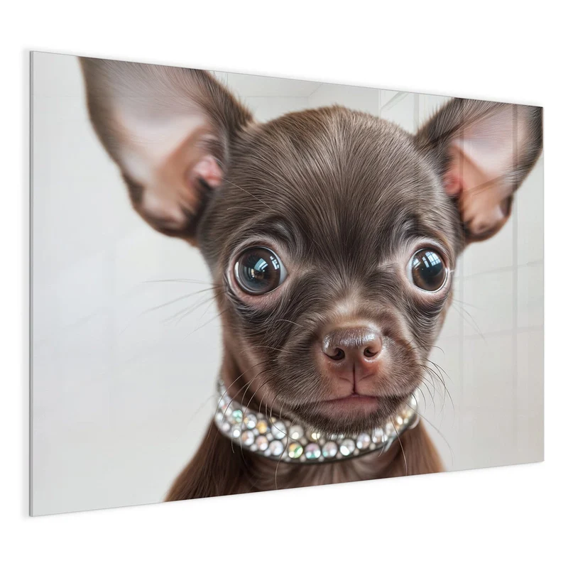 Magnettafel - Chihuahua mit Halsband