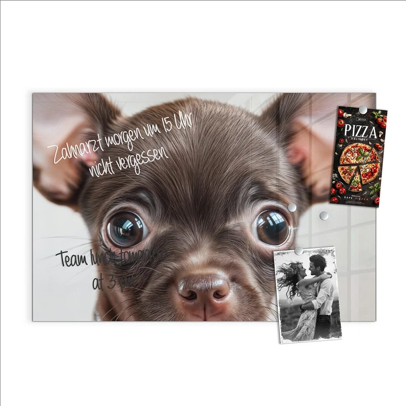 Magnettafel - Chihuahua mit Halsband