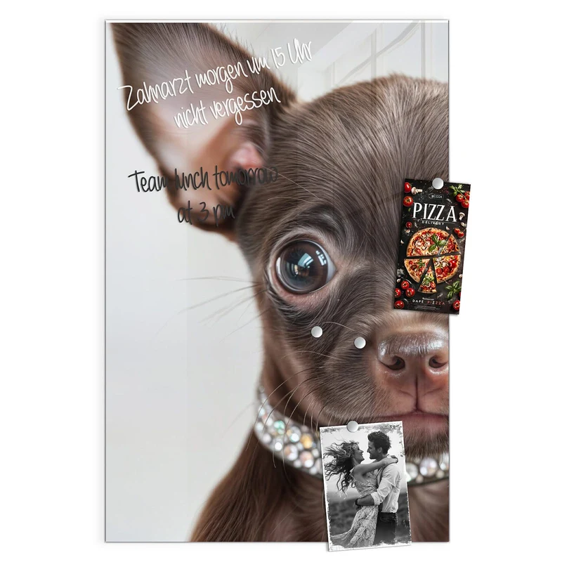 Magnettafel - Chihuahua mit Halsband