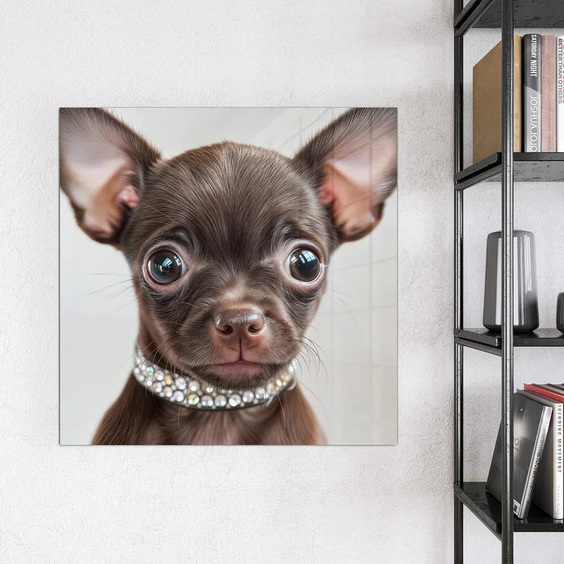 Magnettafel - Chihuahua mit Halsband