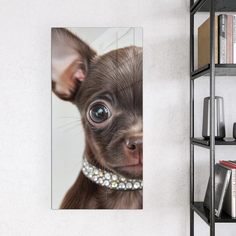 Magnettafel - Chihuahua mit Halsband